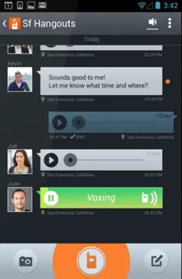 Voxer Walkie-Talkie PTT android App screenshot 1